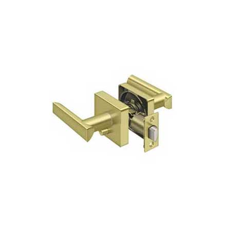 Deltana [ZLLS2U3-RH] Die Cast Zinc Door Lever - Livingston Series - Privacy - Right Hand - Polished Brass Finish