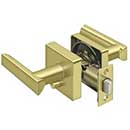 Deltana [ZLLS2U3-RH] Die Cast Zinc Door Lever - Livingston Series - Privacy - Right Hand - Polished Brass Finish