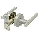 Deltana [ZMLR2U15-LH] Die Cast Zinc Door Lever - Mandeville Series - Privacy - Left Hand - Brushed Nickel Finish