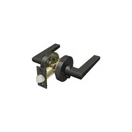 Deltana [ZPLR2U10B-LH] Die Cast Zinc Door Lever - Portmore Series - Privacy - Left Hand - Oil Rubbed Bronze Finish