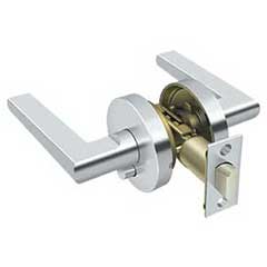 Deltana [ZPLR2U26-RH] Die Cast Zinc Door Lever - Portmore Series - Privacy - Right Hand - Polished Chrome Finish