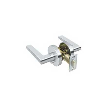 Deltana [ZPLR2U26-RH] Die Cast Zinc Door Lever - Portmore Series - Privacy - Right Hand - Polished Chrome Finish