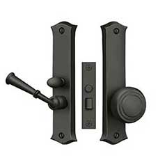 Deltana [SDL688U10B] Solid Brass Storm Door Mortise Latch Set - Classic Plate - Oil Rubbed Bronze Finish