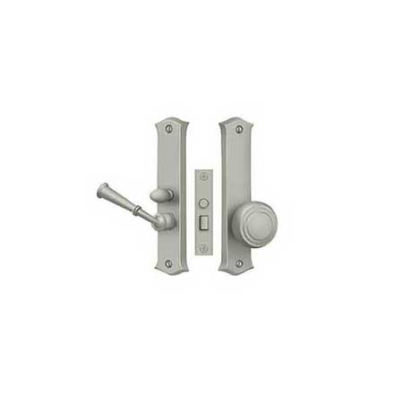 Deltana [SDL688U15] Solid Brass Storm Door Mortise Latch Set - Classic Plate - Brushed Nickel Finish