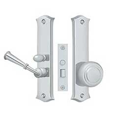 Deltana [SDL688U26] Solid Brass Storm Door Mortise Latch Set - Classic Plate - Polished Chrome Finish