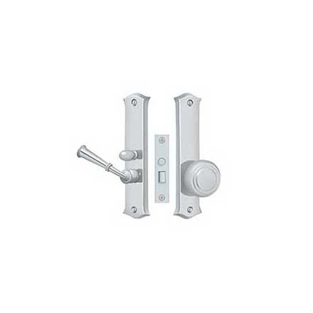 Deltana [SDL688U26] Solid Brass Storm Door Mortise Latch Set - Classic Plate - Polished Chrome Finish