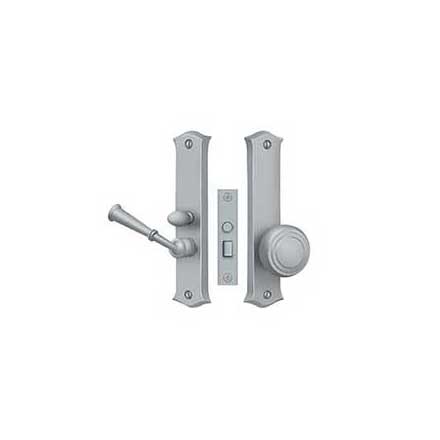 Deltana [SDL688U26D] Solid Brass Storm Door Mortise Latch Set - Classic Plate - Brushed Chrome Finish