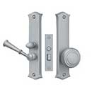 Deltana [SDL688U26D] Solid Brass Storm Door Mortise Latch Set - Classic Plate - Brushed Chrome Finish
