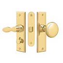 Deltana [SDML334CR003] Solid Brass Storm Door Mortise Latch Set - Square Plate - Polished Brass (PDV) Finish