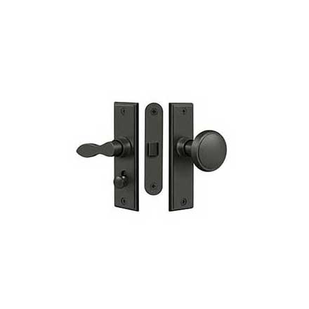 Deltana [SDML334U10B] Solid Brass Storm Door Mortise Latch Set - Square Plate - Oil Rubbed Bronze Finish