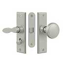 Deltana [SDML334U15] Solid Brass Storm Door Mortise Latch Set - Square Plate - Brushed Nickel Finish