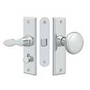 Deltana [SDML334U26] Solid Brass Storm Door Mortise Latch Set - Square Plate - Polished Chrome Finish