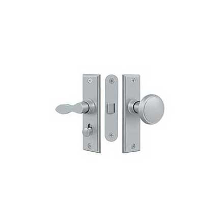 Deltana [SDML334U26D] Solid Brass Storm Door Mortise Latch Set - Square Plate - Brushed Chrome Finish