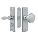 Deltana [SDML334U26D] Solid Brass Storm Door Mortise Latch Set - Square Plate - Brushed Chrome Finish