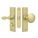 Deltana [SDML334U3] Solid Brass Storm Door Mortise Latch Set - Square Plate - Polished Brass Finish