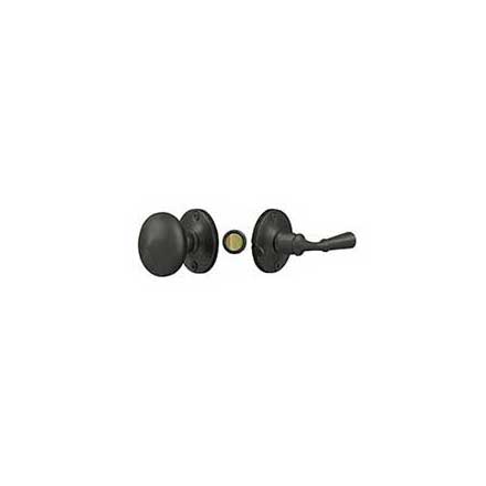 Deltana [SDL980U10B] Solid Brass Storm Door Tubular Latch Set - Round Plate - Oil Rubbed Bronze Finish
