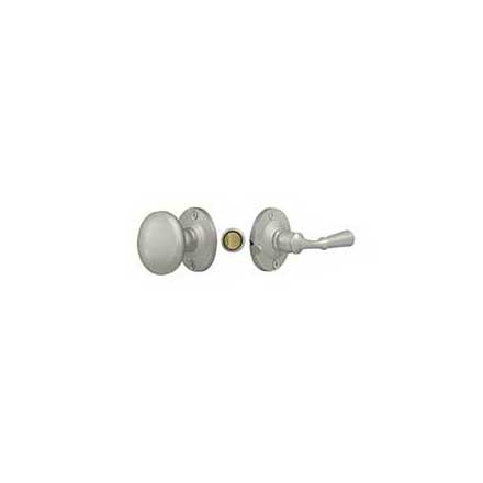 Deltana [SDL980U15] Solid Brass Storm Door Tubular Latch Set - Round Plate - Brushed Nickel Finish