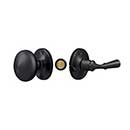 Deltana [SDL980U19] Solid Brass Storm Door Tubular Latch Set - Round Plate - Paint Black Finish