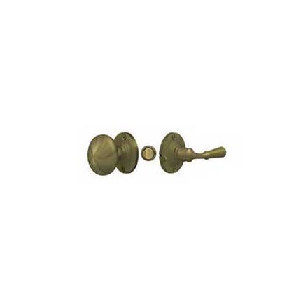 Deltana [SDL980U5] Solid Brass Storm Door Tubular Latch Set - Round Plate - Antique Brass Finish