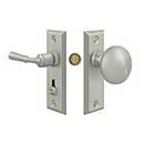 Deltana [SDLS480U15] Solid Brass Storm Door Tubular Latch Set - Rectangular Plate - Brushed Nickel Finish