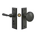 Deltana [SDLS480U10B] Solid Brass Storm Door Tubular Latch Set - Rectangular Plate - Oil Rubbed Bronze Finish