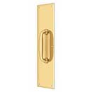 Deltana [PPH55CR003] Solid Brass Door Push Plate & Handle - Polished Brass (PVD) Finish - 3 1/2" W x 15" L