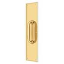 Deltana [PPH55CR003] Solid Brass Door Push Plate &amp; Handle - Polished Brass (PVD) Finish - 3 1/2&quot; W x 15&quot; L