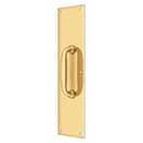 Deltana [PPH55CR003] Solid Brass Door Push Plate &amp; Handle - Polished Brass (PVD) Finish - 3 1/2&quot; W x 15&quot; L