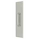 Deltana [PPH55U15] Solid Brass Door Push Plate & Handle - Brushed Nickel Finish - 3 1/2" W x 15" L