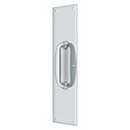 Deltana [PPH55U26] Solid Brass Door Push Plate & Handle - Polished Chrome Finish - 3 1/2" W x 15" L