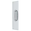 Deltana [PPH55U26] Solid Brass Door Push Plate &amp; Handle - Polished Chrome Finish - 3 1/2&quot; W x 15&quot; L