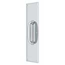 Deltana [PPH55U26] Solid Brass Door Push Plate &amp; Handle - Polished Chrome Finish - 3 1/2&quot; W x 15&quot; L