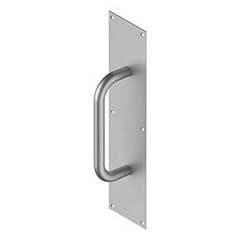 Deltana [PPH4016U32D] Stainless Steel Door Push Plate &amp; Handle - Brushed Finish - 4&quot; W x 16&quot; L