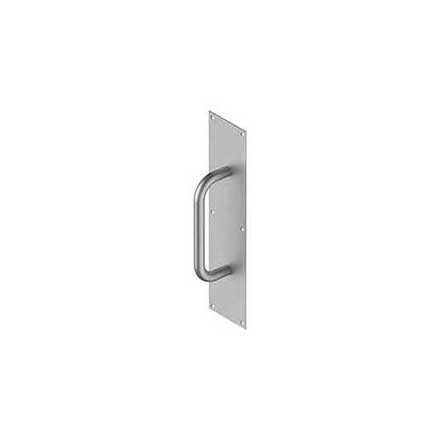 Deltana [PPH4016U32D] Stainless Steel Door Push Plate &amp; Handle - Brushed Finish - 4&quot; W x 16&quot; L