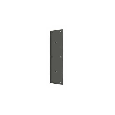 Deltana [PPH3515U10B] Solid Brass Door Push Plate - Pre-Drilled 8" C/C Holes - Oil Rubbed Bronze Finish - 3 1/2" W x 15" L