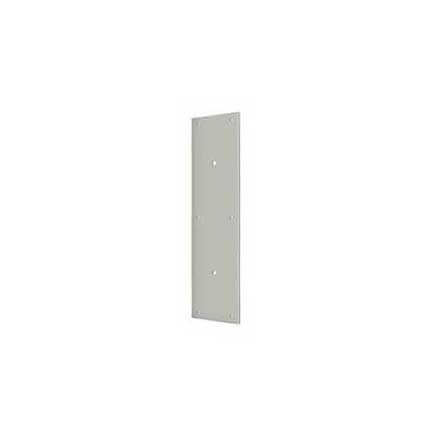 Deltana [PPH3515U15] Solid Brass Door Push Plate - Pre-Drilled 8&quot; C/C Holes - Brushed Nickel Finish - 3 1/2&quot; W x 15&quot; L