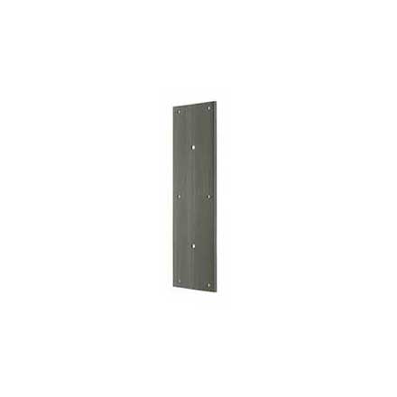 Deltana [PPH3515U15A] Solid Brass Door Push Plate - Pre-Drilled 8&quot; C/C Holes - Antique Nickel Finish - 3 1/2&quot; W x 15&quot; L