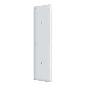 Deltana [PPH3515U26] Solid Brass Door Push Plate - Pre-Drilled 8" C/C Holes - Polished Chrome Finish - 3 1/2" W x 15" L