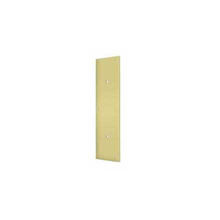 Deltana [PPH3515U3] Solid Brass Door Push Plate - Pre-Drilled 8" C/C Holes - Polished Brass Finish - 3 1/2" W x 15" L