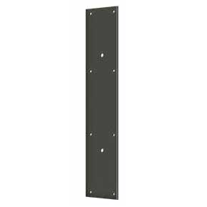 Deltana [PPH3520U10B] Solid Brass Door Push Plate - Pre-Drilled 10" C/C Holes - Oil Rubbed Bronze Finish - 3 1/2" W x 20" L