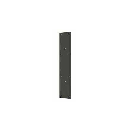 Deltana [PPH3520U10B] Solid Brass Door Push Plate - Pre-Drilled 10&quot; C/C Holes - Oil Rubbed Bronze Finish - 3 1/2&quot; W x 20&quot; L