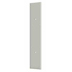 Deltana [PPH3520U15] Solid Brass Door Push Plate - Pre-Drilled 10&quot; C/C Holes - Brushed Nickel Finish - 3 1/2&quot; W x 20&quot; L