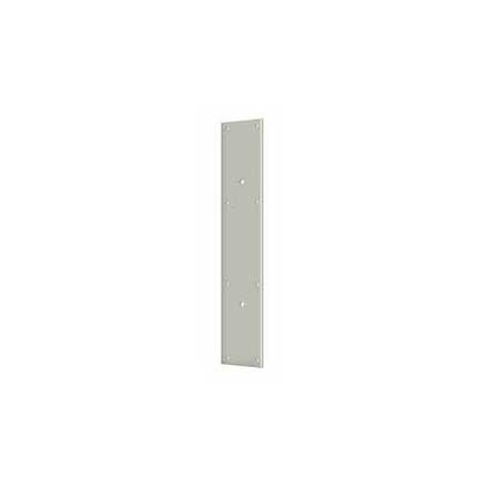Deltana [PPH3520U15] Solid Brass Door Push Plate - Pre-Drilled 10" C/C Holes - Brushed Nickel Finish - 3 1/2" W x 20" L