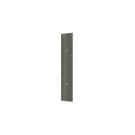 Deltana [PPH3520U15A] Solid Brass Door Push Plate - Pre-Drilled 10&quot; C/C Holes - Antique Nickel Finish - 3 1/2&quot; W x 20&quot; L