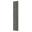 Deltana [PPH3520U15A] Solid Brass Door Push Plate - Pre-Drilled 10" C/C Holes - Antique Nickel Finish - 3 1/2" W x 20" L