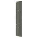 Deltana [PPH3520U15A] Solid Brass Door Push Plate - Pre-Drilled 10&quot; C/C Holes - Antique Nickel Finish - 3 1/2&quot; W x 20&quot; L