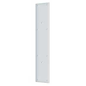 Deltana [PPH3520U26] Solid Brass Door Push Plate - Pre-Drilled 10" C/C Holes - Polished Chrome Finish - 3 1/2" W x 20" L