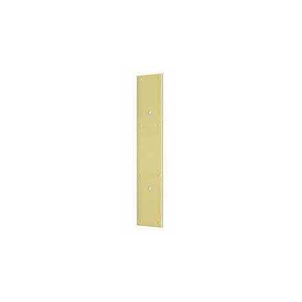 Deltana [PPH3520U3] Solid Brass Door Push Plate - Pre-Drilled 10&quot; C/C Holes - Polished Brass Finish - 3 1/2&quot; W x 20&quot; L