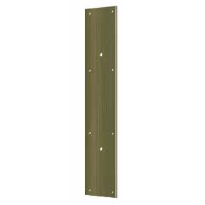 Deltana [PPH3520U5] Solid Brass Door Push Plate - Pre-Drilled 10" C/C Holes - Antique Brass Finish - 3 1/2" W x 20" L