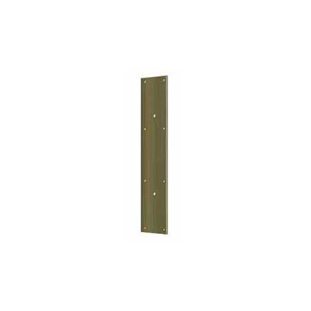 Deltana [PPH3520U5] Solid Brass Door Push Plate - Pre-Drilled 10&quot; C/C Holes - Antique Brass Finish - 3 1/2&quot; W x 20&quot; L